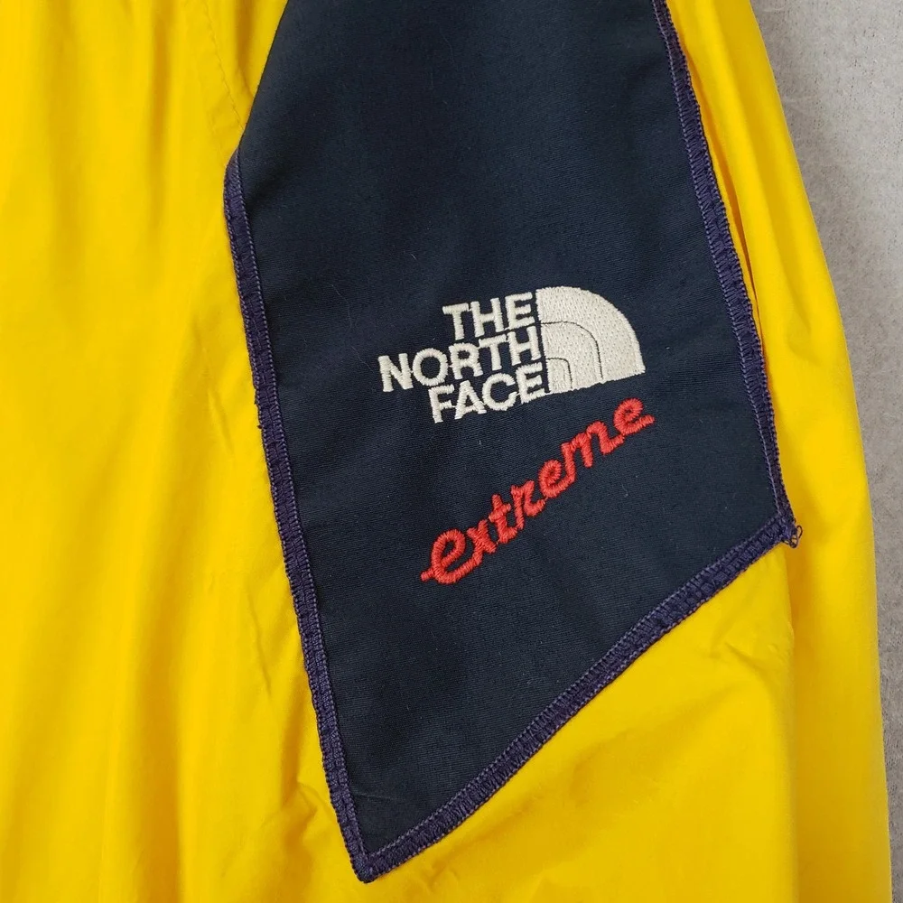 Vintage 90s North Face Extreme Goretex‎ Shell Jacket Bright Yellow Hooded Size L
